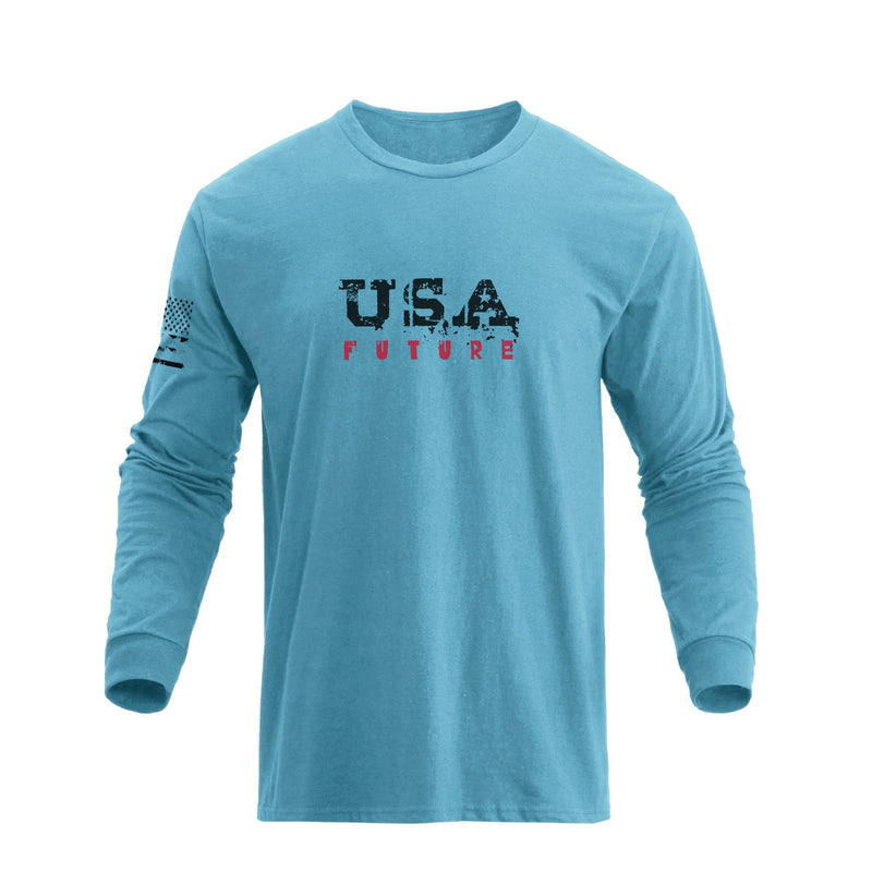 USA FLAG GRAPHIC LONG SLEEVE T-SHIRT