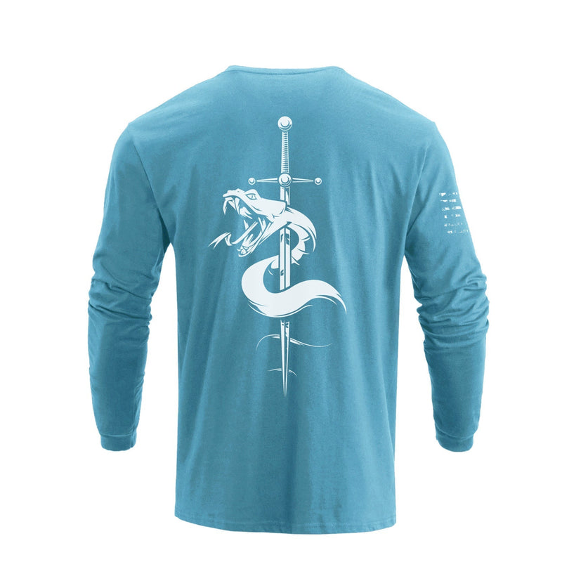 SNAKE CROSS GRAPHIC LONG SLEEVE T-SHIRT