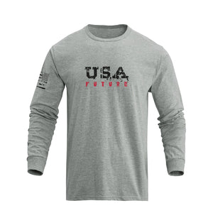 Langärmliges T-Shirt mit USA-Flaggen-Grafik