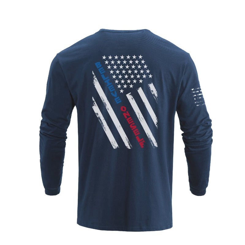 USA FLAG GRAPHIC LONG SLEEVE T-SHIRT