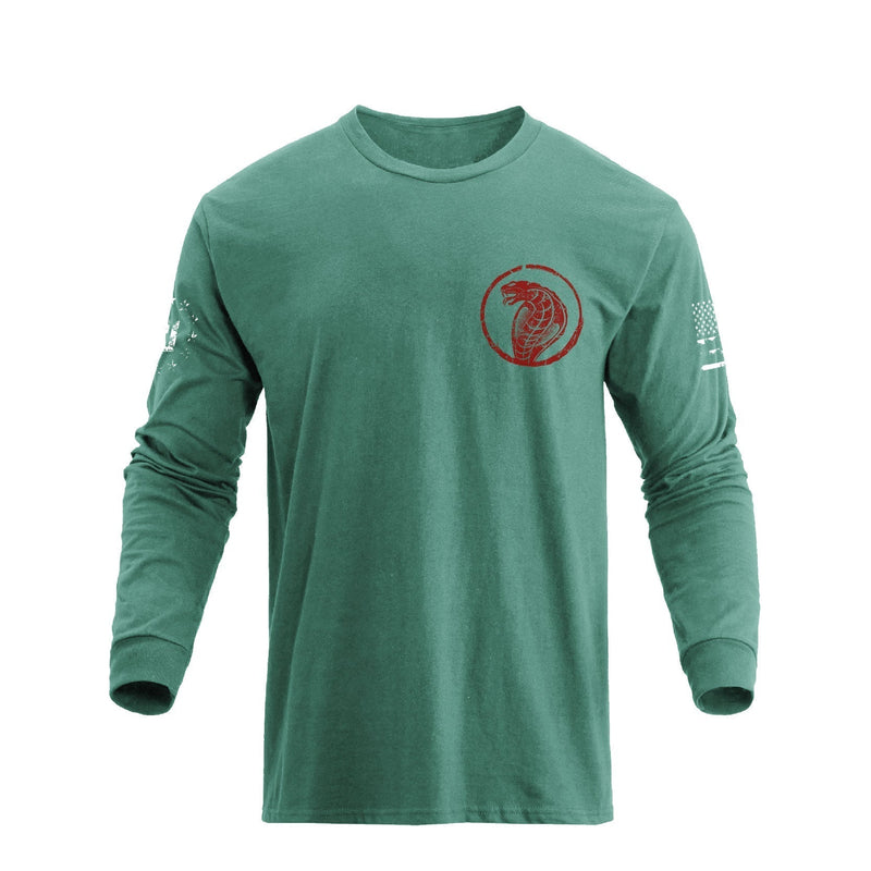 USA FLAGGE SCHLANGENGRAFIK LANGARM T-SHIRT