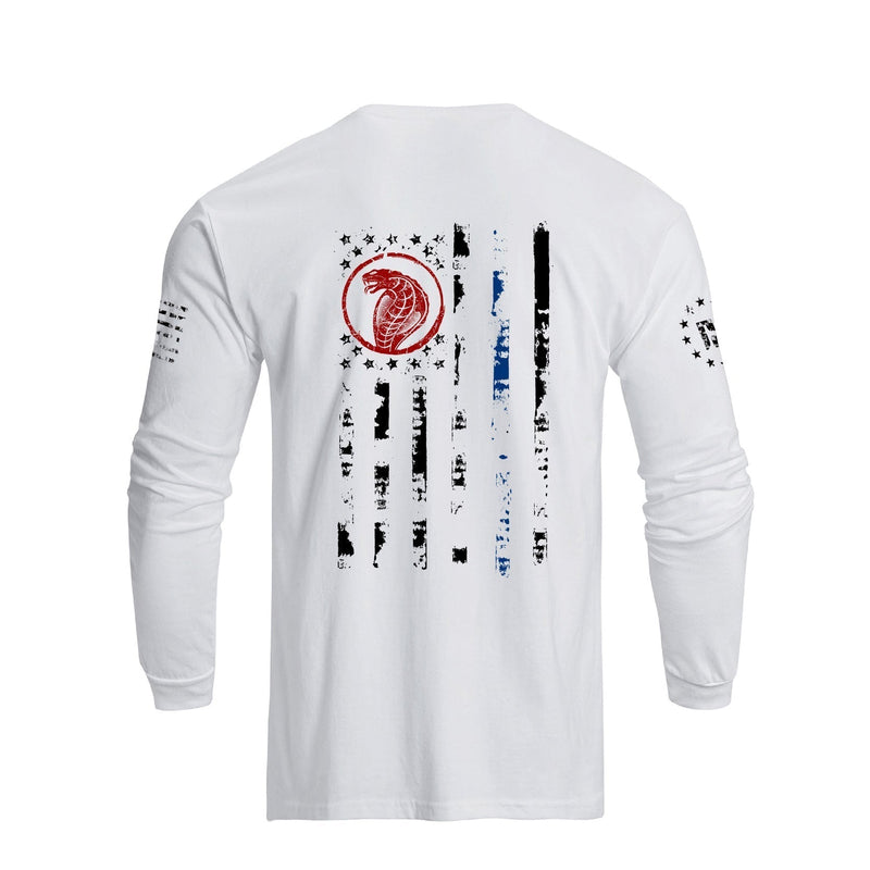USA FLAGGE SCHLANGENGRAFIK LANGARM T-SHIRT