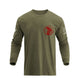 USA FLAGGE SCHLANGENGRAFIK LANGARM T-SHIRT
