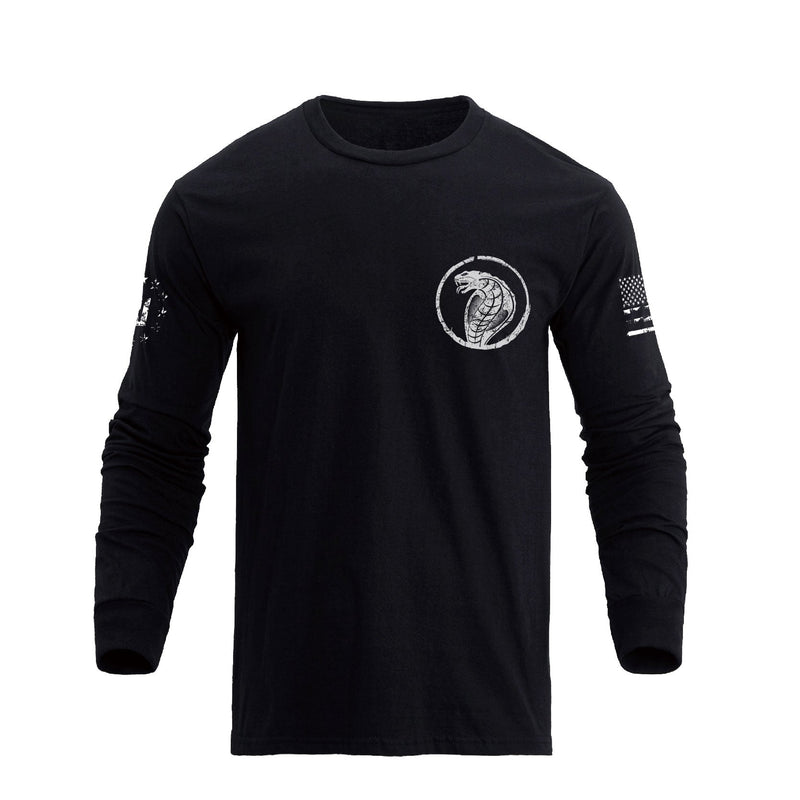 USA FLAGGE SCHLANGENGRAFIK LANGARM T-SHIRT