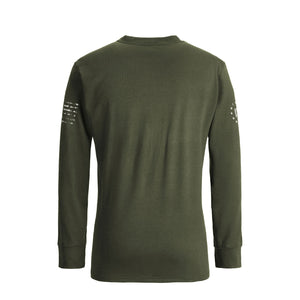 DAMEN-LANGARMSHIRT MIT USA-FLAGGE