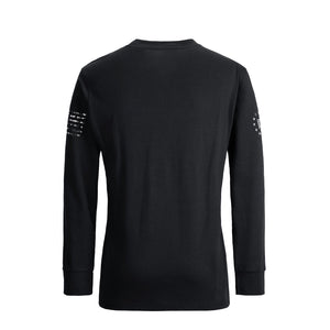 DAMEN-LANGARMSHIRT MIT USA-FLAGGE