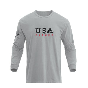 Langärmliges T-Shirt mit USA-Flaggen-Grafik