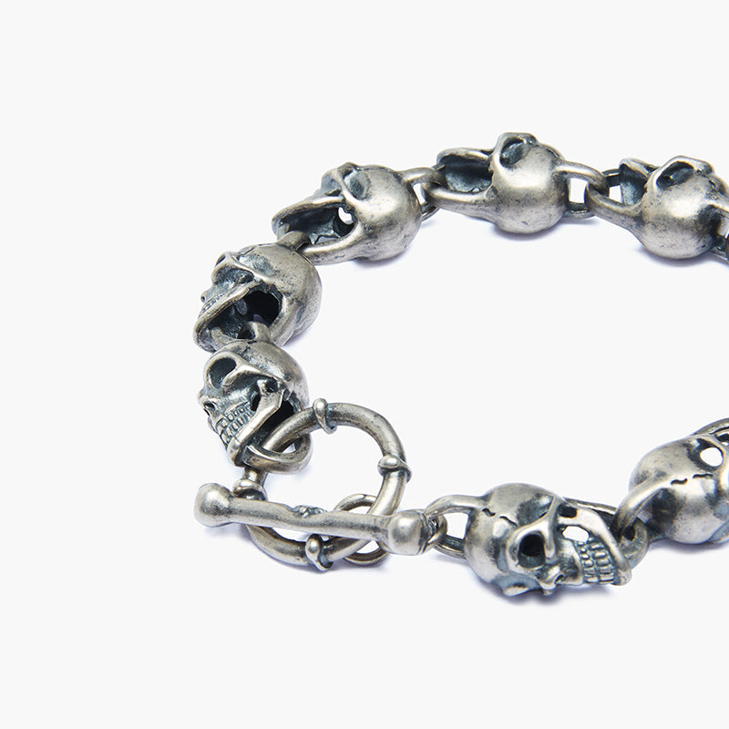 925 STERLING SILVER SKULL BRACELET