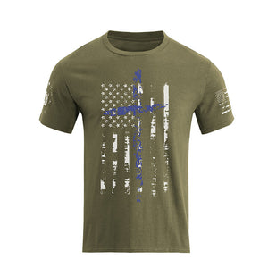 T-Shirt mit USA-Flagge, 100 % Baumwolle, Grafik