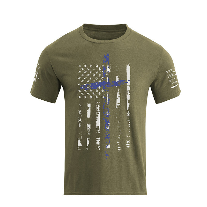 USA FLAG 100% COTTON GRAPHIC TEE