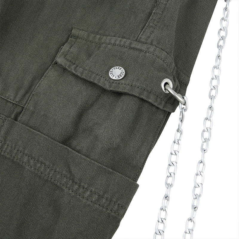 POCKETS CHAIN CARGO PANTS