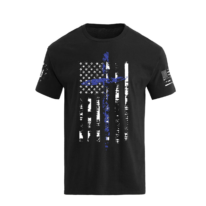 USA FLAG 100% COTTON GRAPHIC TEE