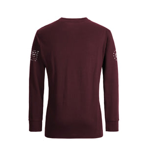 DAMEN-LANGARMSHIRT MIT USA-FLAGGE