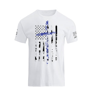 T-Shirt mit USA-Flagge, 100 % Baumwolle, Grafik