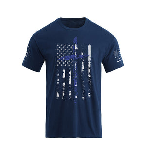 T-Shirt mit USA-Flagge, 100 % Baumwolle, Grafik